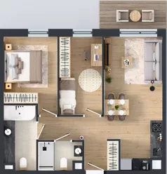 3 pokoje, mieszkanie 56,72 m², piętro 2, oferta nr A89, Concept Ćwiklińska, Warszawa, Białołęka, Tarchomin, ul. Elżbiety Barszczewskiej 2