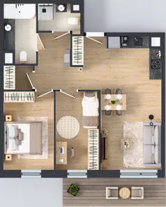 3 pokoje, mieszkanie 63,06 m², piętro 3, oferta nr A97, Concept Ćwiklińska, Warszawa, Białołęka, Tarchomin, ul. Elżbiety Barszczewskiej 2