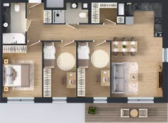 4 pokoje, mieszkanie 79,89 m², piętro 2, oferta nr A117, Concept Ćwiklińska, Warszawa, Białołęka, Tarchomin, ul. Elżbiety Barszczewskiej 2