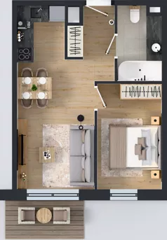 2 pokoje, mieszkanie 37,76 m², piętro 3, oferta nr A94, Concept Ćwiklińska, Warszawa, Białołęka, Tarchomin, ul. Elżbiety Barszczewskiej 2