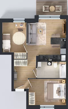 3 pokoje, mieszkanie 49,40 m², piętro 1, oferta nr 4, Viva Garden 14, Warszawa, Białołęka, Brzeziny, ul. Szlachecka 8