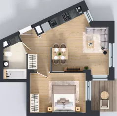 2 pokoje, mieszkanie 39,77 m², piętro 1, oferta nr 5, Viva Garden 14, Warszawa, Białołęka, Brzeziny, ul. Szlachecka 8