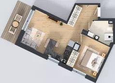2 pokoje, mieszkanie 40,36 m², piętro 1, oferta nr 44, Viva Garden 14, Warszawa, Białołęka, Brzeziny, ul. Szlachecka 8