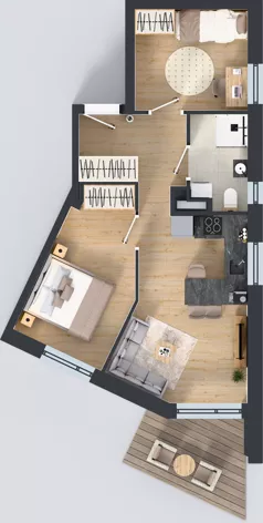 3 pokoje, mieszkanie 45,98 m², piętro 2, oferta nr 48, Viva Garden 14, Warszawa, Białołęka, Brzeziny, ul. Szlachecka 8