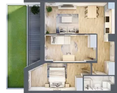 3 pokoje, mieszkanie 50,82 m², piętro 1, oferta nr III/A13, Miasteczko Nova Sfera, Warszawa, Białołęka, Żerań, ul. Marywilska