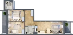 3 pokoje, mieszkanie 58,32 m², piętro 2, oferta nr III/C83, Miasteczko Nova Sfera, Warszawa, Białołęka, Żerań, ul. Marywilska