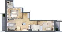 3 pokoje, mieszkanie 65,31 m², piętro 1, oferta nr III/C97, Miasteczko Nova Sfera, Warszawa, Białołęka, Żerań, ul. Marywilska