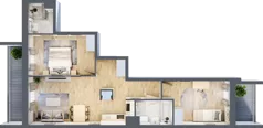 3 pokoje, mieszkanie 61,37 m², piętro 3, oferta nr III/C121, Miasteczko Nova Sfera, Warszawa, Białołęka, Żerań, ul. Marywilska