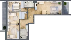4 pokoje, mieszkanie 80,25 m², piętro 1, oferta nr III/D174, Miasteczko Nova Sfera, Warszawa, Białołęka, Żerań, ul. Marywilska