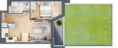 2 pokoje, mieszkanie 37,98 m², parter, oferta nr III/F246, Miasteczko Nova Sfera, Warszawa, Białołęka, Żerań, ul. Marywilska