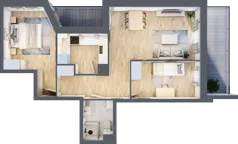 3 pokoje, mieszkanie 59,01 m², piętro 1, oferta nr III/F255, Miasteczko Nova Sfera, Warszawa, Białołęka, Żerań, ul. Marywilska