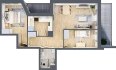3 pokoje, mieszkanie 58,84 m², piętro 2, oferta nr III/F262, Miasteczko Nova Sfera, Warszawa, Białołęka, Żerań, ul. Marywilska