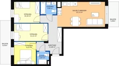 4 pokoje, mieszkanie 70,78 m², piętro 1, oferta nr IV/11, Olchowy Park etap 1 i 4, Warszawa, Białołęka, Kobiałka, ul. Mańkowska