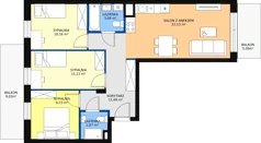4 pokoje, mieszkanie 70,67 m², piętro 2, oferta nr IV/21, Olchowy Park etap 1 i 4, Warszawa, Białołęka, Kobiałka, ul. Mańkowska
