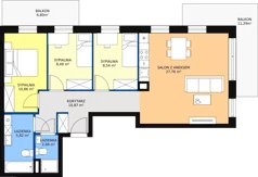 4 pokoje, mieszkanie 74,61 m², piętro 2, oferta nr IV/60, Olchowy Park etap 1 i 4, Warszawa, Białołęka, Kobiałka, ul. Mańkowska