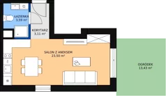 1 pokój, mieszkanie 30,18 m², parter, oferta nr III/86, Nova Viva Garden, Warszawa, Białołęka, Brzeziny, ul. Włodkowica 9