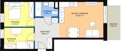 3 pokoje, mieszkanie 53,48 m², piętro 3, oferta nr VI/72, Nova Viva Garden, Warszawa, Białołęka, Brzeziny, ul. Włodkowica 9