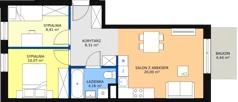 3 pokoje, mieszkanie 51,38 m², piętro 1, oferta nr VI/99, Nova Viva Garden, Warszawa, Białołęka, Brzeziny, ul. Włodkowica 9