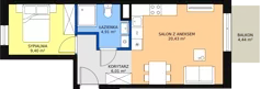 2 pokoje, mieszkanie 40,83 m², piętro 2, oferta nr VI/27, Nova Viva Garden, Warszawa, Białołęka, Brzeziny, ul. Włodkowica 9