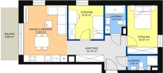 3 pokoje, mieszkanie 55,49 m², piętro 3, oferta nr VI/76, Nova Viva Garden, Warszawa, Białołęka, Brzeziny, ul. Włodkowica 9