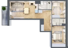 3 pokoje, mieszkanie 63,03 m², piętro 2, oferta nr I/50, Neo Nova Ochota, Warszawa, Włochy, Raków, ul. Łopuszańska 36A
