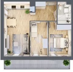 3 pokoje, mieszkanie 55,95 m², piętro 5, oferta nr I/26, Neo Nova Ochota, Warszawa, Włochy, Raków, ul. Łopuszańska 36A