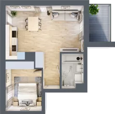2 pokoje, mieszkanie 43,61 m², piętro 1, oferta nr XI/4, Metro Art 11, Warszawa, Praga Południe, Kamionek, ul. Żupnicza / Chodakowska