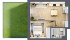 2 pokoje, mieszkanie 36,96 m², parter, oferta nr XI/48, Metro Art 11, Warszawa, Praga Południe, Kamionek, ul. Żupnicza / Chodakowska