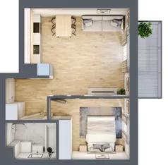 2 pokoje, mieszkanie 42,36 m², piętro 3, oferta nr XI/13, Metro Art 11, Warszawa, Praga Południe, Kamionek, ul. Żupnicza / Chodakowska