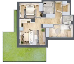 3 pokoje, mieszkanie 62,96 m², parter, oferta nr VII/57, Olchowy Park 7, Warszawa, Białołęka, Kobiałka, ul. Marii Callas 4A