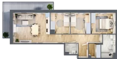 4 pokoje, mieszkanie 73,80 m², piętro 2, oferta nr VII/34, Olchowy Park 7, Warszawa, Białołęka, Kobiałka, ul. Marii Callas 4A