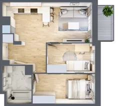 3 pokoje, mieszkanie 50,23 m², piętro 2, oferta nr VII/40, Olchowy Park 7, Warszawa, Białołęka, Kobiałka, ul. Marii Callas 4A