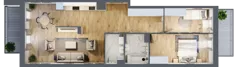 3 pokoje, mieszkanie 70,42 m², piętro 2, oferta nr VII/41, Olchowy Park 7, Warszawa, Białołęka, Kobiałka, ul. Marii Callas 4A