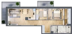3 pokoje, mieszkanie 68,46 m², piętro 1, oferta nr VII/71, Olchowy Park 7, Warszawa, Białołęka, Kobiałka, ul. Marii Callas 4A