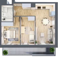 3 pokoje, mieszkanie 53,35 m², piętro 5, oferta nr II/79, Neo Nova Ochota 2, Warszawa, Włochy, Raków, ul. Łopuszańska 36B