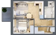 2 pokoje, mieszkanie 36,78 m², piętro 1, oferta nr B-85, Miasteczko Julianów, Julianów, ul. Urbanistów
