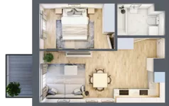 2 pokoje, mieszkanie 37,61 m², piętro 3, oferta nr C-175, Miasteczko Julianów, Julianów, ul. Urbanistów