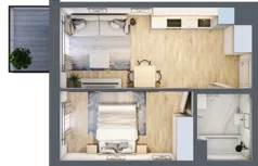 2 pokoje, mieszkanie 37,98 m², piętro 3, oferta nr C-177, Miasteczko Julianów, Julianów, ul. Urbanistów