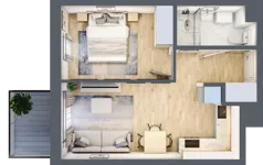 2 pokoje, mieszkanie 36,48 m², piętro 3, oferta nr C-187, Miasteczko Julianów, Julianów, ul. Urbanistów