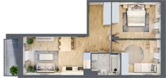 3 pokoje, mieszkanie 53,77 m², piętro 1, oferta nr II/A120, Olchowy Park 2, Warszawa, Białołęka, Kobiałka, ul. Marii Callas 18