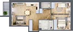 3 pokoje, mieszkanie 57,86 m², piętro 1, oferta nr II/A138, Olchowy Park 2, Warszawa, Białołęka, Kobiałka, ul. Marii Callas 18