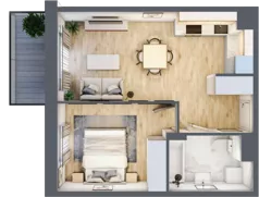 2 pokoje, mieszkanie 38,15 m², piętro 2, oferta nr II/B24, Olchowy Park 2, Warszawa, Białołęka, Kobiałka, ul. Marii Callas 18