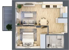 2 pokoje, mieszkanie 37,56 m², piętro 2, oferta nr II/B25, Olchowy Park 2, Warszawa, Białołęka, Kobiałka, ul. Marii Callas 18