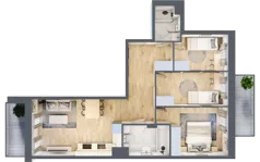 4 pokoje, mieszkanie 65,92 m², piętro 1, oferta nr II/B31, Olchowy Park 2, Warszawa, Białołęka, Kobiałka, ul. Marii Callas 18