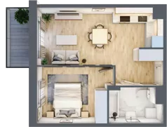 2 pokoje, mieszkanie 38,08 m², piętro 1, oferta nr II/B15, Olchowy Park 2, Warszawa, Białołęka, Kobiałka, ul. Marii Callas 18