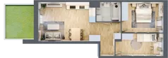 3 pokoje, mieszkanie 52,98 m², parter, oferta nr II/B40, Olchowy Park 2, Warszawa, Białołęka, Kobiałka, ul. Marii Callas 18