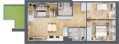 3 pokoje, mieszkanie 60,40 m², parter, oferta nr II/B41, Olchowy Park 2, Warszawa, Białołęka, Kobiałka, ul. Marii Callas 18