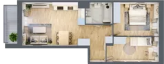 3 pokoje, mieszkanie 52,95 m², piętro 2, oferta nr II/B49, Olchowy Park 2, Warszawa, Białołęka, Kobiałka, ul. Marii Callas 18