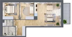 3 pokoje, mieszkanie 59,10 m², parter, oferta nr II/B50, Olchowy Park 2, Warszawa, Białołęka, Kobiałka, ul. Marii Callas 18