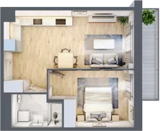2 pokoje, mieszkanie 39,03 m², parter, oferta nr II/B53, Olchowy Park 2, Warszawa, Białołęka, Kobiałka, ul. Marii Callas 18